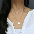 Multi Layers Infinity White Gold Chain Necklace Choker